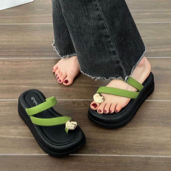 Dép nữ đế bánh mì 7 cm minso chất xịn cực êm