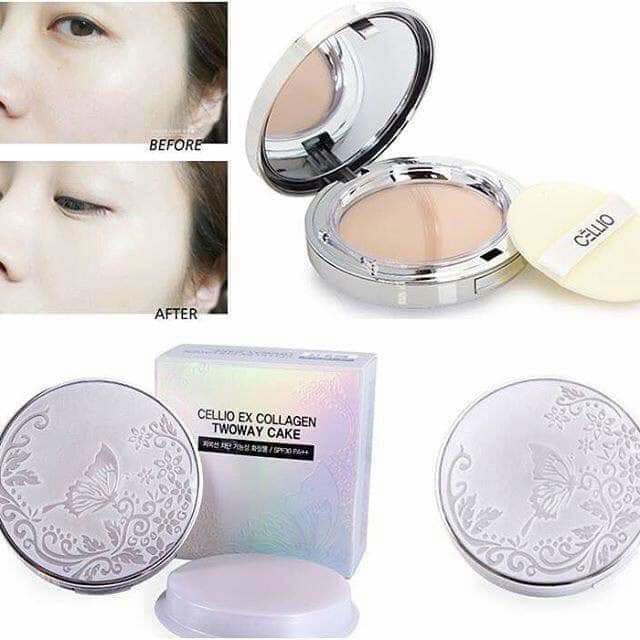 Phấn Phủ Cellio Ex Collagen Trắng