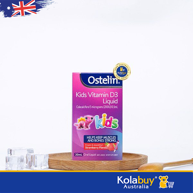 Ostelin Vitamin D3 Liquid Kids của Úc dạng nước cho bé 20ml