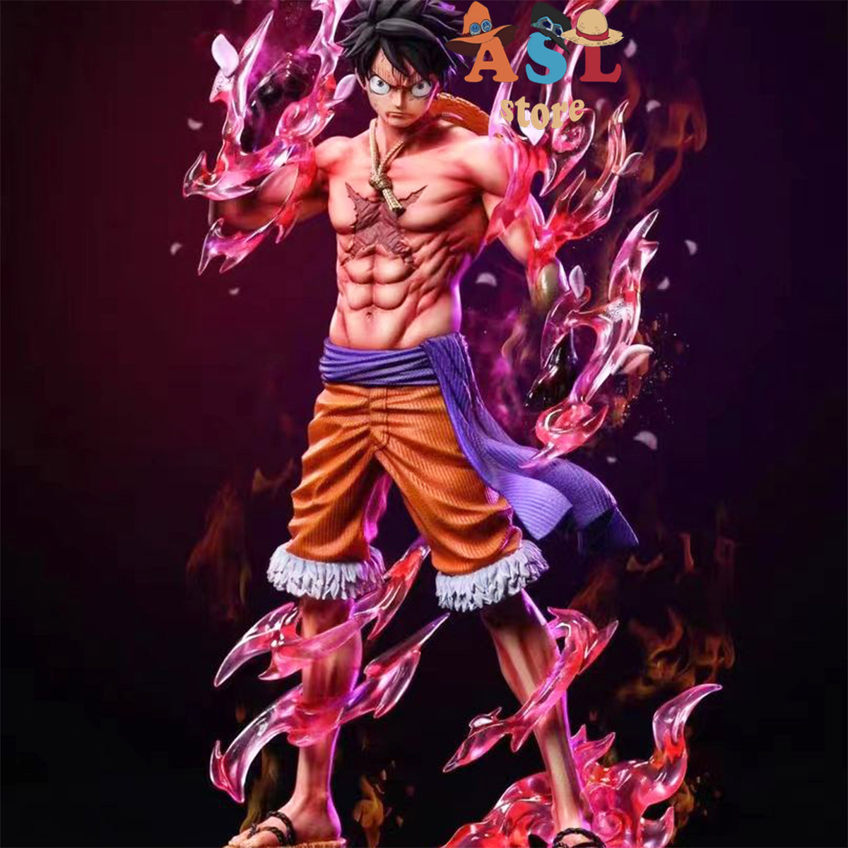Mô hình One Piece Luffy Haki hoa anh đào dáng đứng Cao 24cm mô hình trang trí - mô hình OnePiece giá sỉ