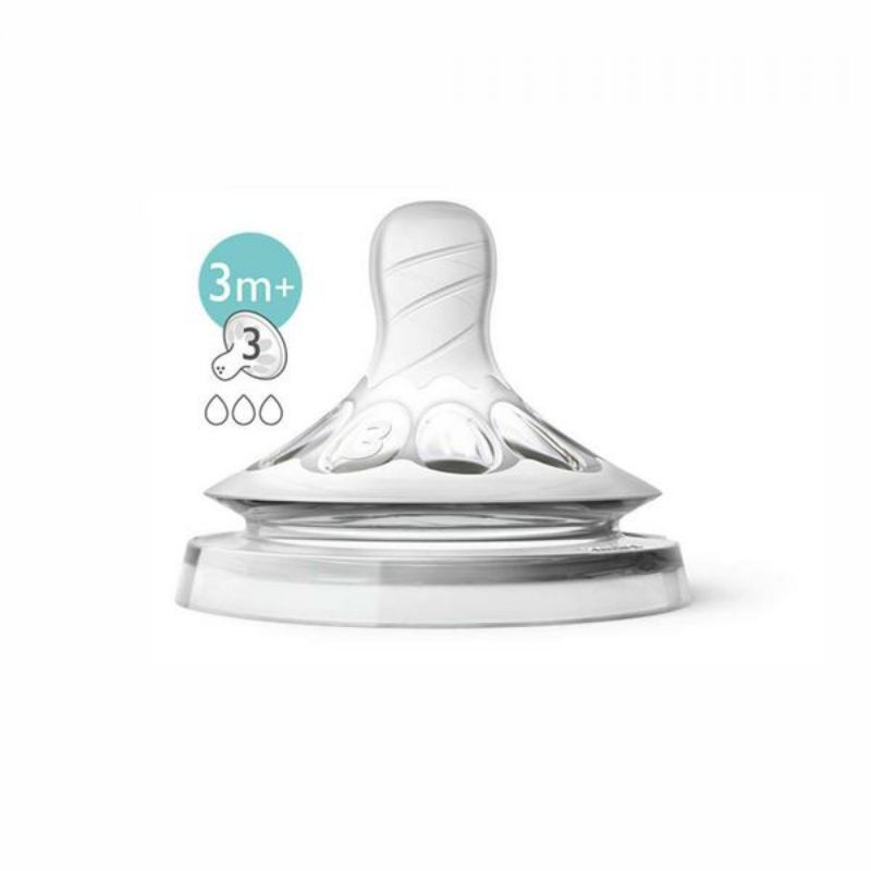 Núm ty avent 3m+ natural dành cho bé 3-6 tháng