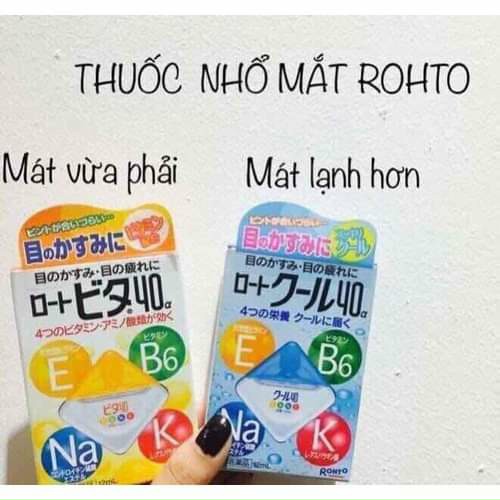 ( Mẩu Mới ) Nước nhỏ mắt Rohto Nội Địa Nhật Bản --màu xanh