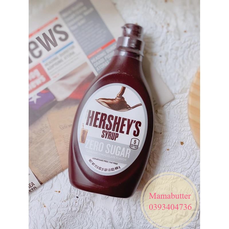 Syrup chocolate Hershey's không đường