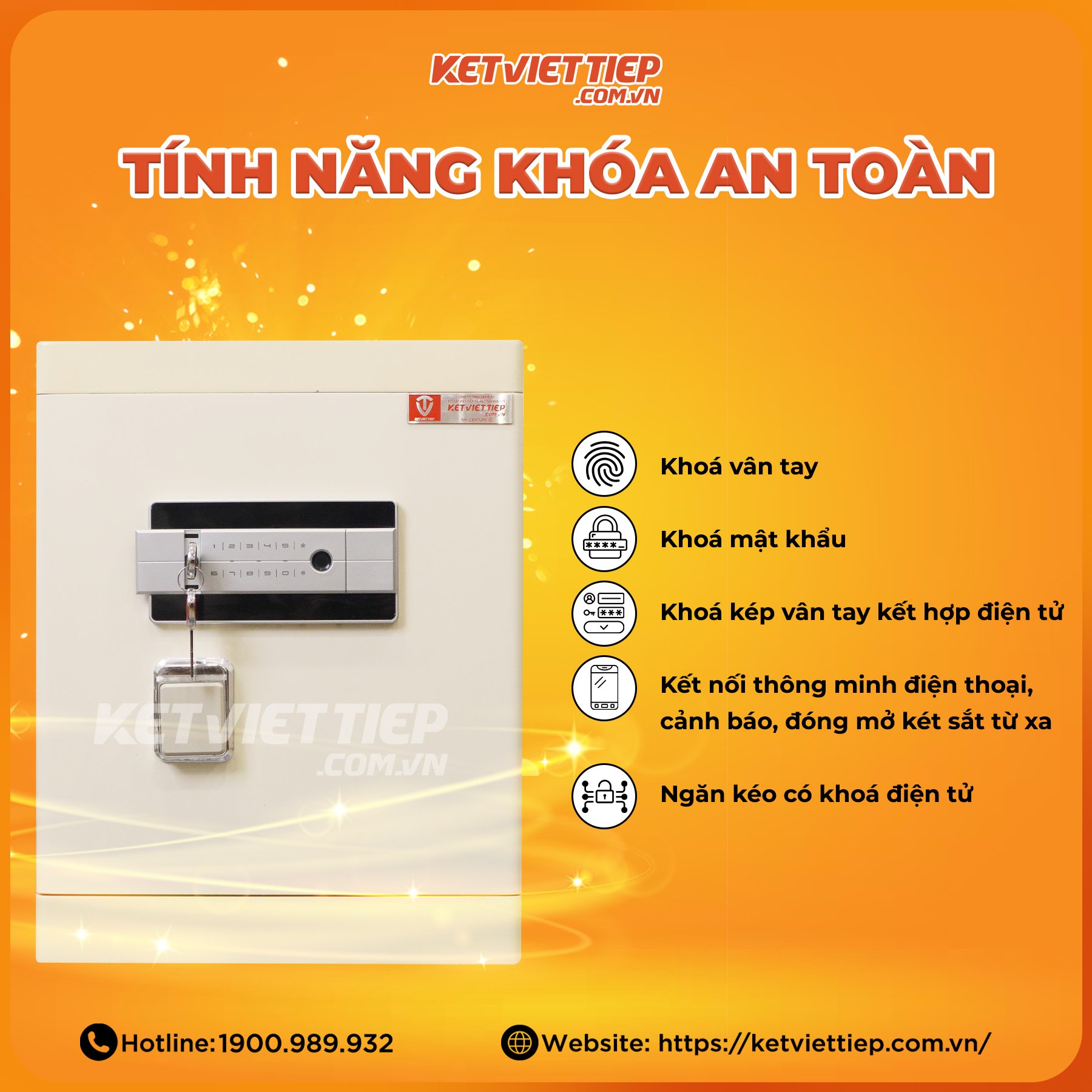 Két sắt Việt Tiệp SPM586VT két sắt gia đình thế hệ mới vân tay điện tử thông minh chính hãng, kết nối điện thoại BẢO HÀNH 2 NĂM Được kiểm tra hàng