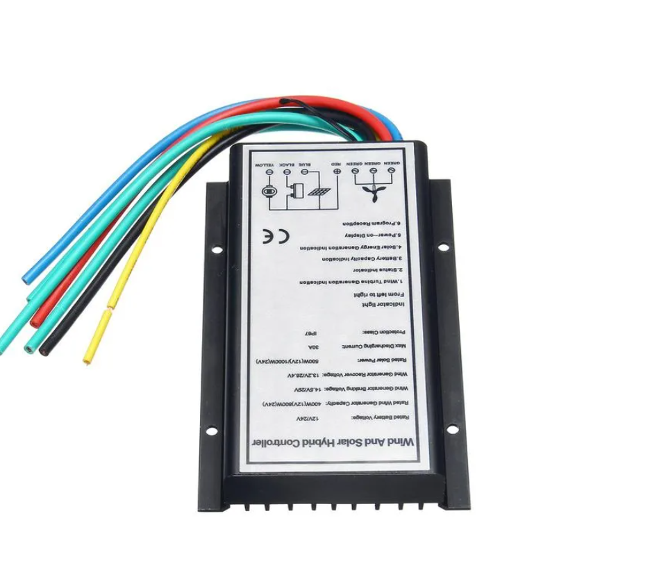 ĐIỀU KHIỂN SẠC tuabin gió(12/24 V) 400/800 W kết hợp 500/1000 W Năng Lượng Mặt Trời