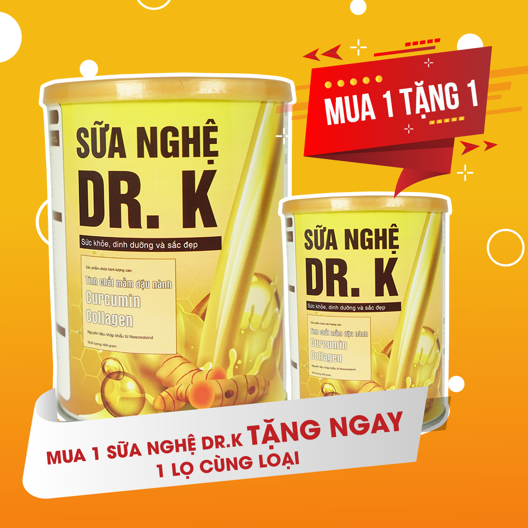 Sữa nghệ Dr.K giúp giảm cân bổ sung canxi tốt cho tiêu hoá