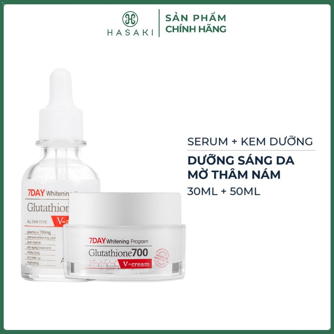 Combo Angel's Liquid Serum 30ml + Kem Dưỡng 50ml Sáng Da Chuyên Sâu Hasaki Sản Phẩm Chính Hãng