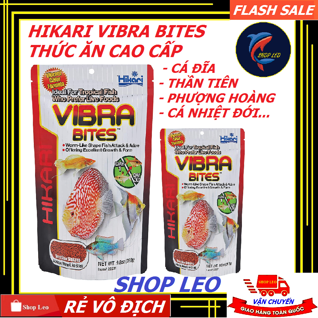 [Hoàn Tiền 10%]Thức ăn HIKARI VIBRA BITES - Thức ăn cao cấp cho cá Đĩa -Thần Tiên -Phượng Hoàng - Cá