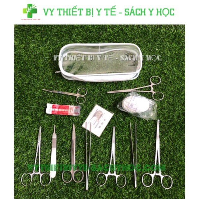 Bộ tiểu phẫu 11 món có túi đựng - trắng