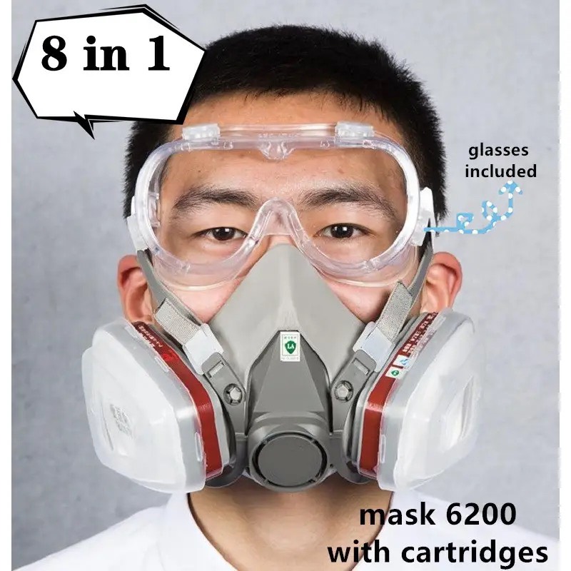 Mặt nạ bảo hộ lao động 3M6200 có kèm kính chống hóa chất
