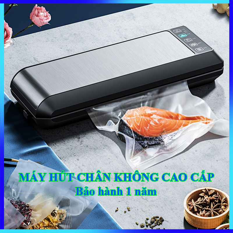 Máy hút chân không thực phẩm kiêm hàn miệng túi tự động, lực hút siêu mạnh -80Kpa, hút chân không các loại thực phẩm khô, ướt, các loại hạt... Mẫu máy mới nhất 2022