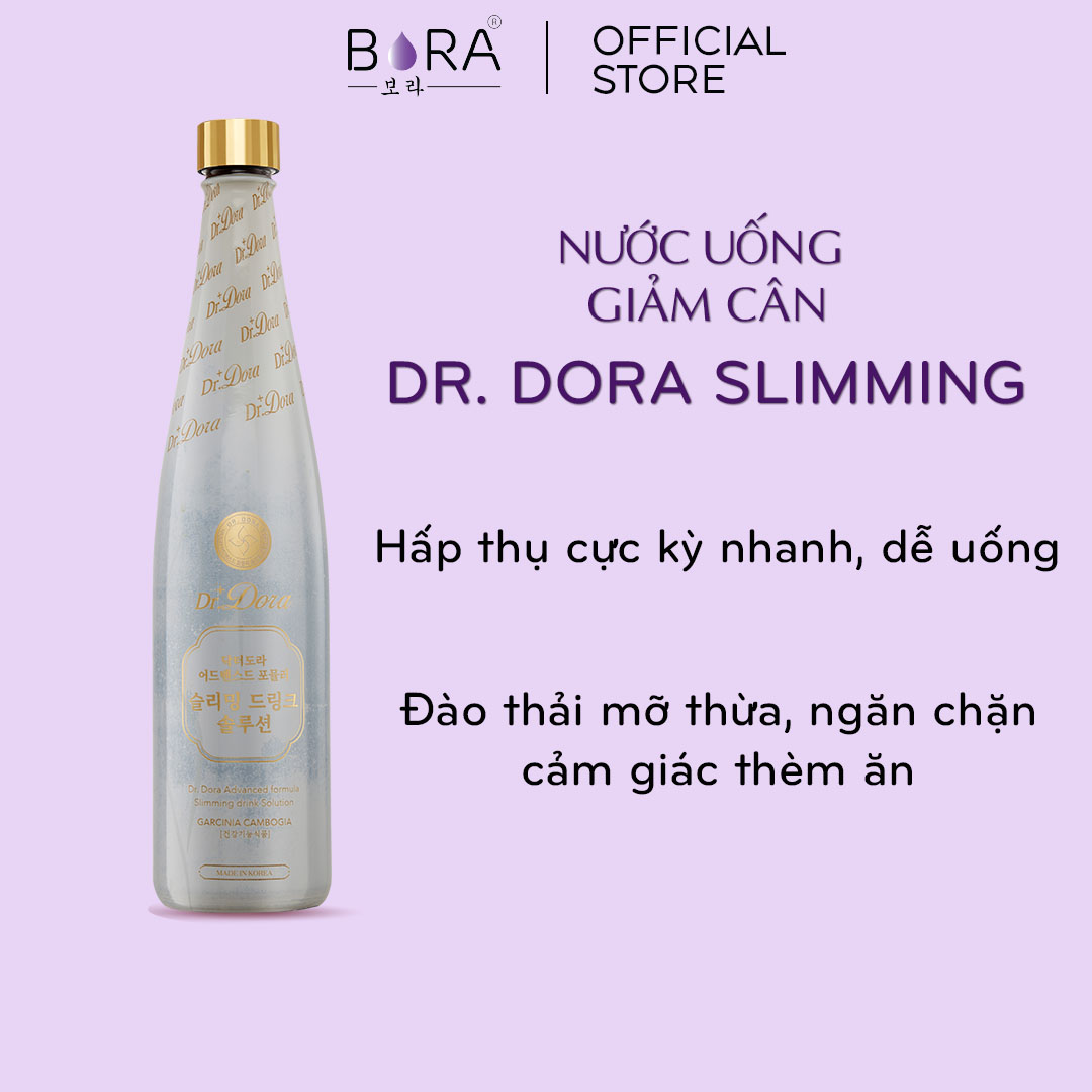 Nước giảm cân dr.dora slimming drink solution premium đốt cháy mỡ thừa chai 500ml - hàng chính hãng