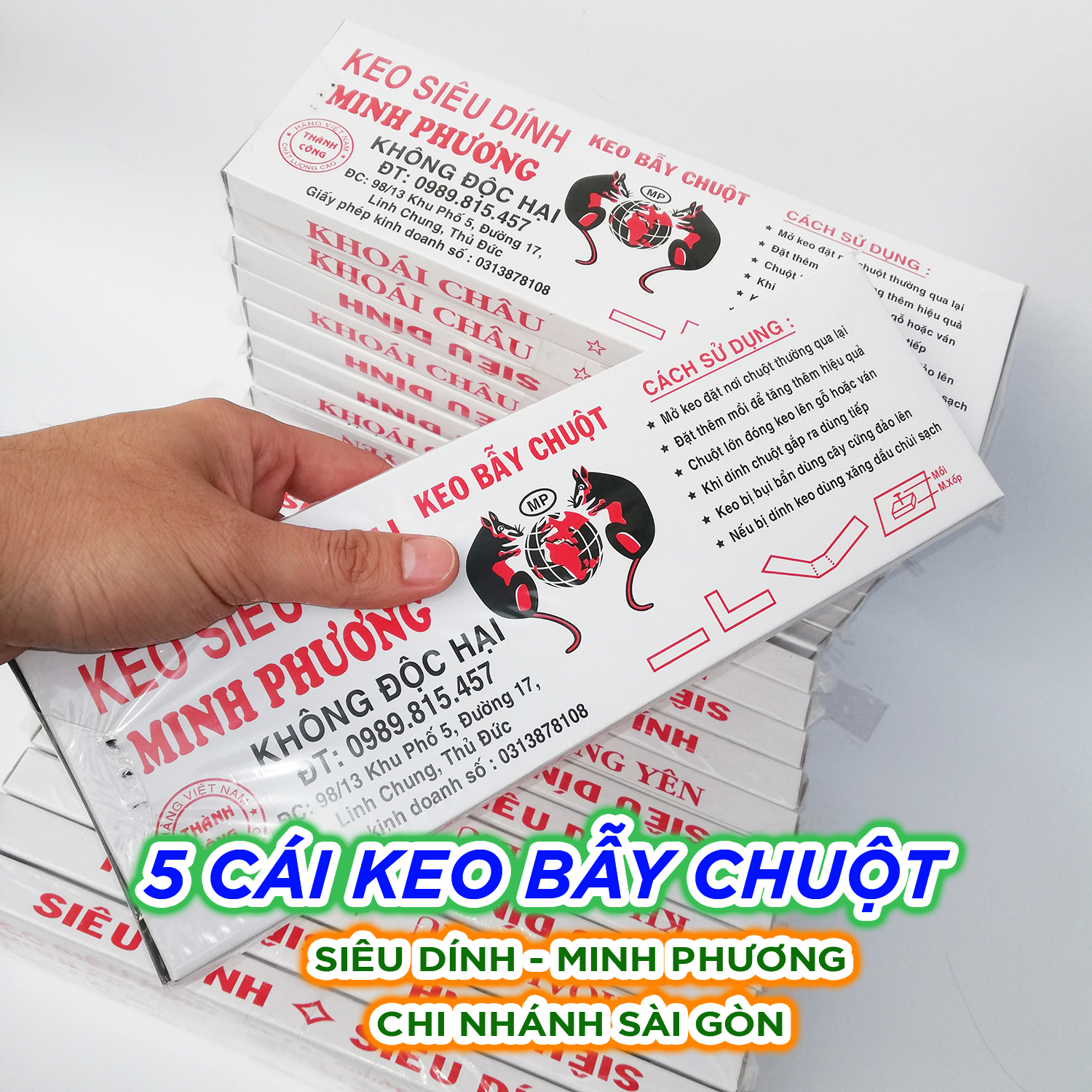 5 Cái Keo Dính Chuột Minh Phương - Bẫy Mọi Loại Chuột