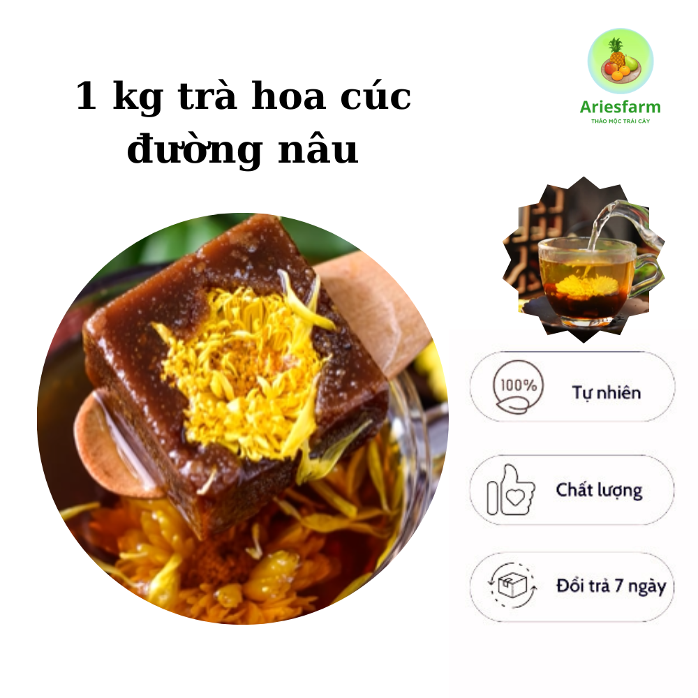 1 kg trà hoa cúc đường nâu
