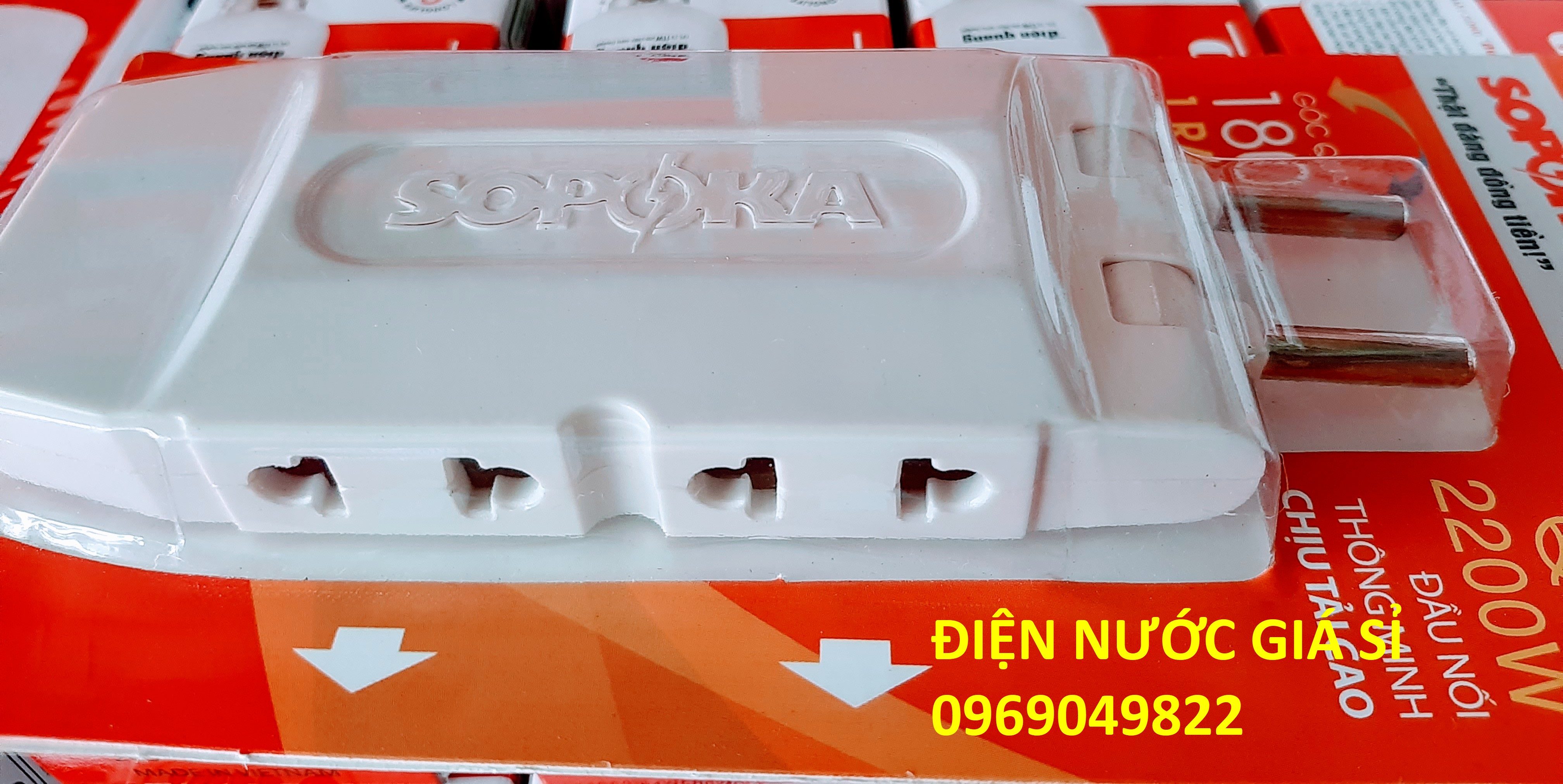 Đầu Nối Chia Ổ Cắm 1 Ra 5 Chịu Tải Cao 2500W SOPOKA