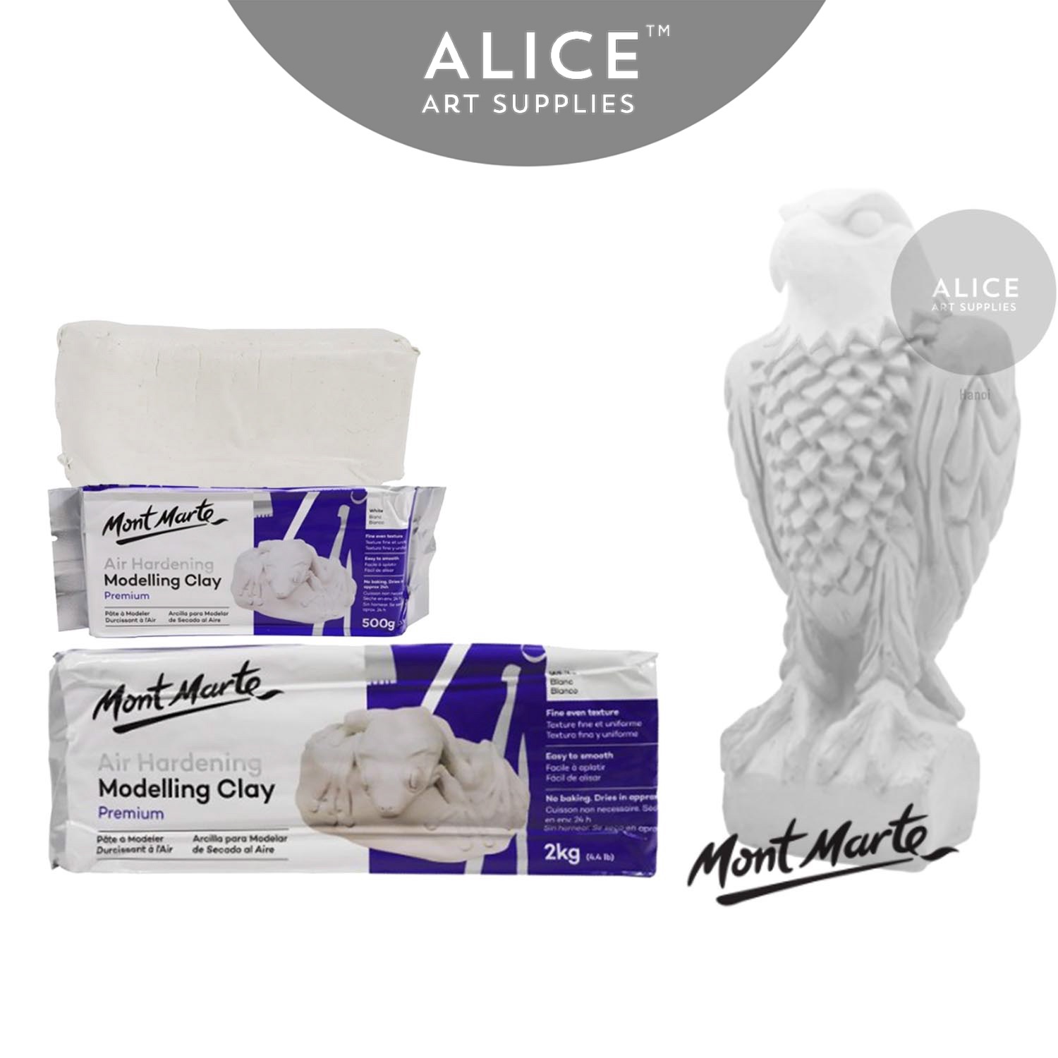 [ALICE] Đất nặn | Đất sét tự khô | Tạo hình | Điêu khắc | Handmade DIY [Mont Marte] 500G/2KG