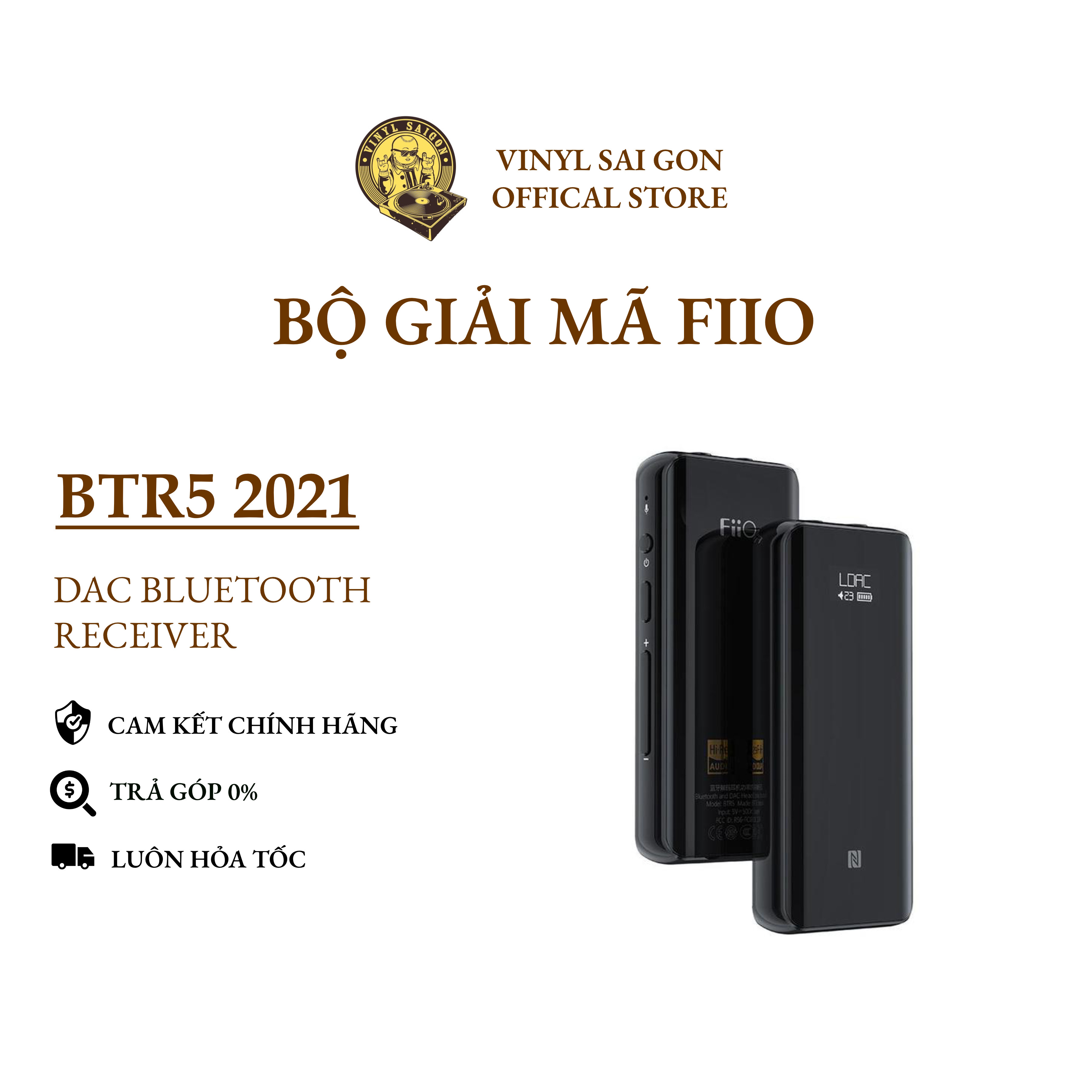 Bộ giải mã bluetooth receiver fiio btr5 2021 - bảo hành chính hãng 12 tháng