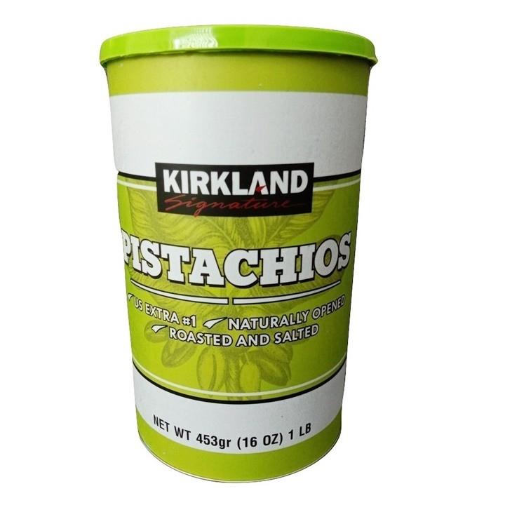 Hạt dẻ cười Kirkland Pistachios hộp 453gr của Mỹ