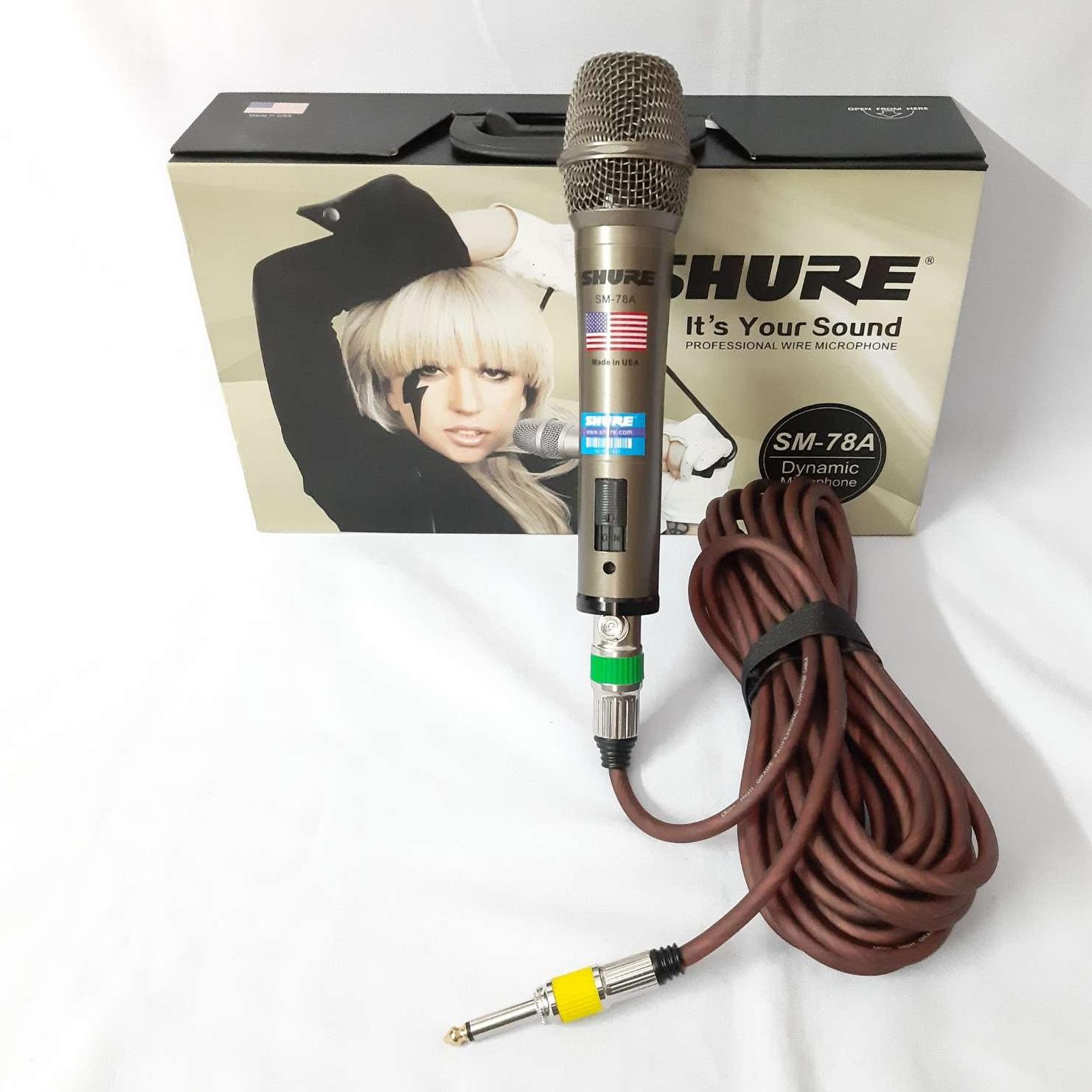 Micro dây shure 78a. micro shure loại tốt