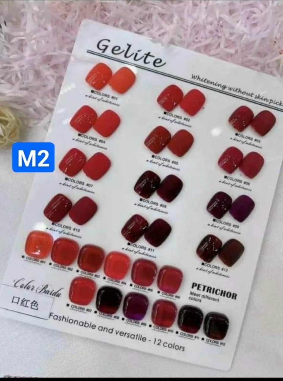 Sơn gel gelite 12 màu cao cấp , Sét sơn móng tay nail tặng kèm bảng màu