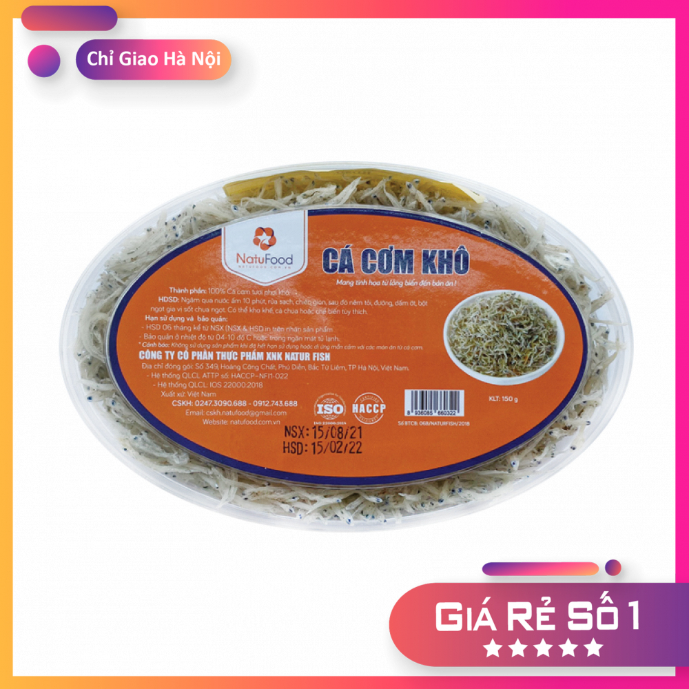Cá Cơm Khô (Cá Cơm Mờm) Thượng Hạng Nguyên Con Hộp 150G - Hải Sản Cao Cấp NatuFood [Giao Hàng Toàn Quốc]