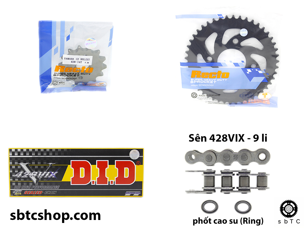 NSD Nhông dĩa Recto sên TFX DID phốt cao su Brixton 125 150