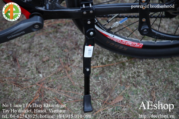 chân chống xe đạp hợp kim nhôm, có thể điều chỉnh độ cao phù hợp