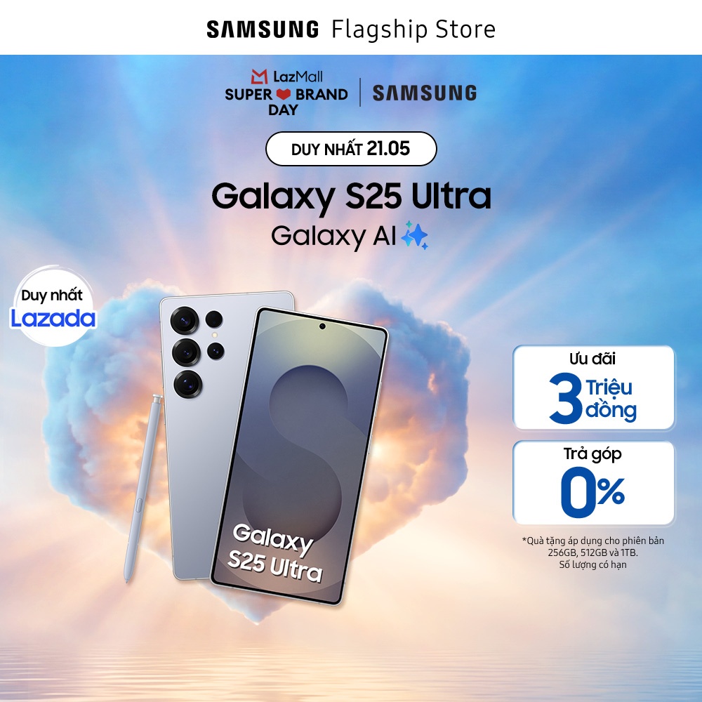 [ĐÓN CHỜ SIÊU SALE 21.5] Điện thoại Samsung Galaxy S25 Ultra (256GB | 512GB), Điện thoại AI, Tìm kiếm thông minh, Video camera đêm Nightography, S Pen đa nhiệm