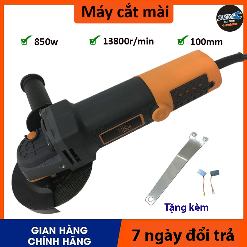 Máy cắt sắt, máy mài góc, cắt gạch cầm tay đa năng chính hãng Alisen SL1007 công suất 850w