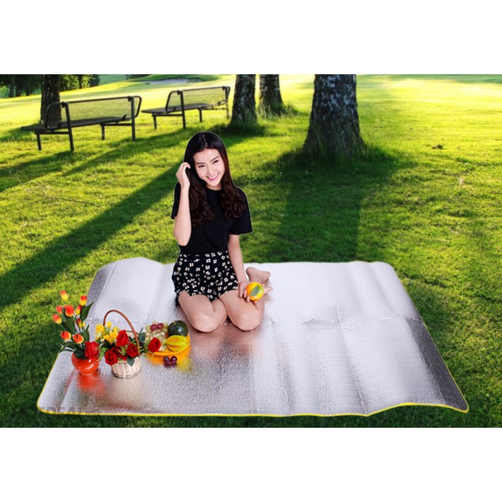 Chiếu ngủ văn phòng buổi trưa, Tấm thảm trải lót bạc gấp gọn cách nhiệt đơn đôi loại lớn