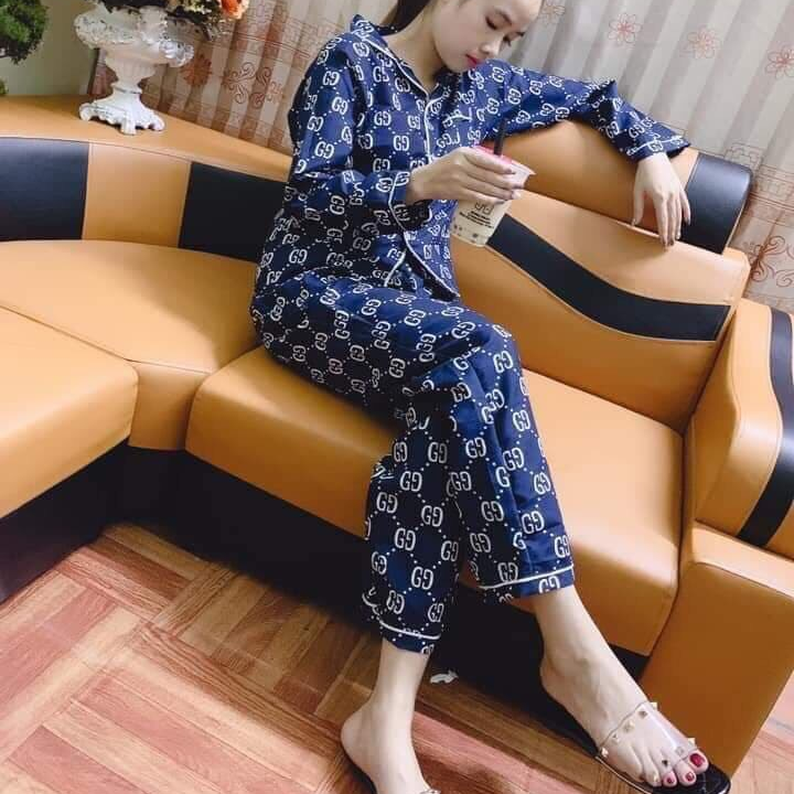 [ Thế Trình Store ] 💝 SIÊU SALE FOR MEN 💝 Bộ Đồ Ngủ Dài Tay Chất Kate Bộ Pijama Lụa Dài Tay Phù Hợp Cả Nam Và Nữ C43