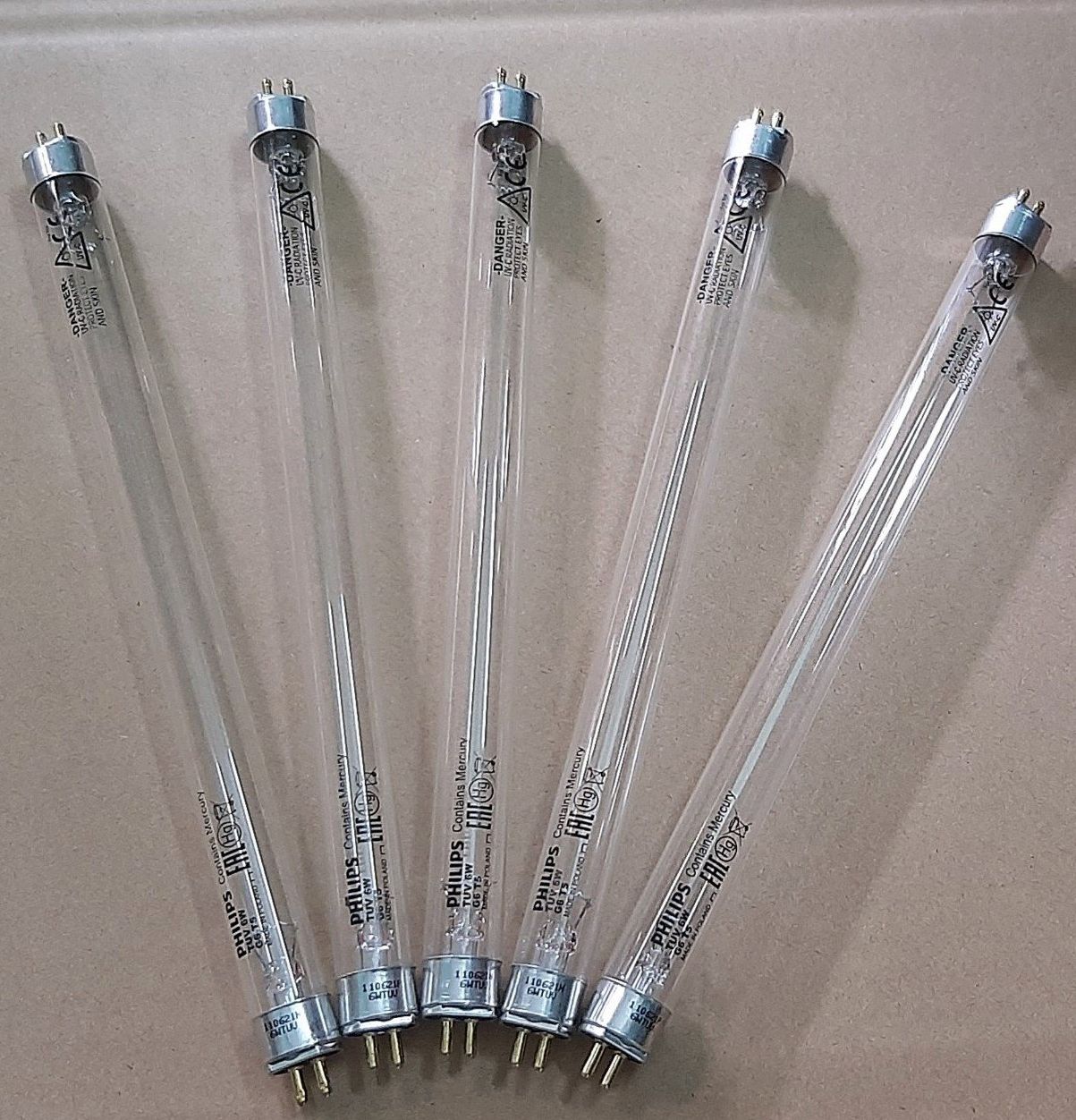 Bóng đèn uv philips 6w dùng cho lọc nước=bóng đèn philips 2 chân 6w