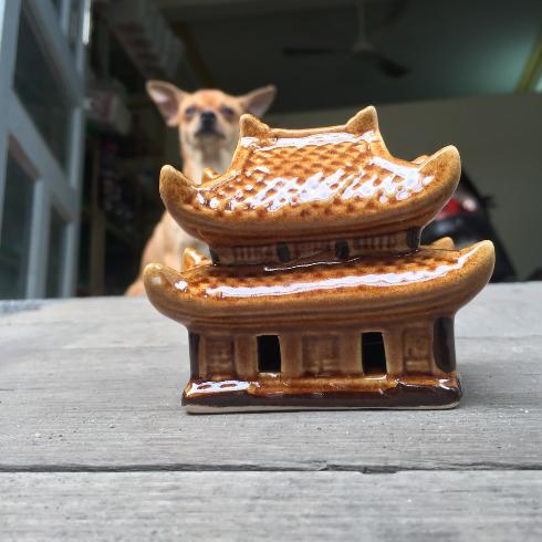 Ngôi Nhà Đá (màu Vàng Rơm) Trang Trí Hồ Cá, Bể Cá-Hòn Non Bộ