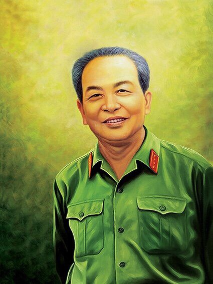 Tranh chân dung Đại Tướng Võ Nguyên Giáp in kèm khung tranh trang trí