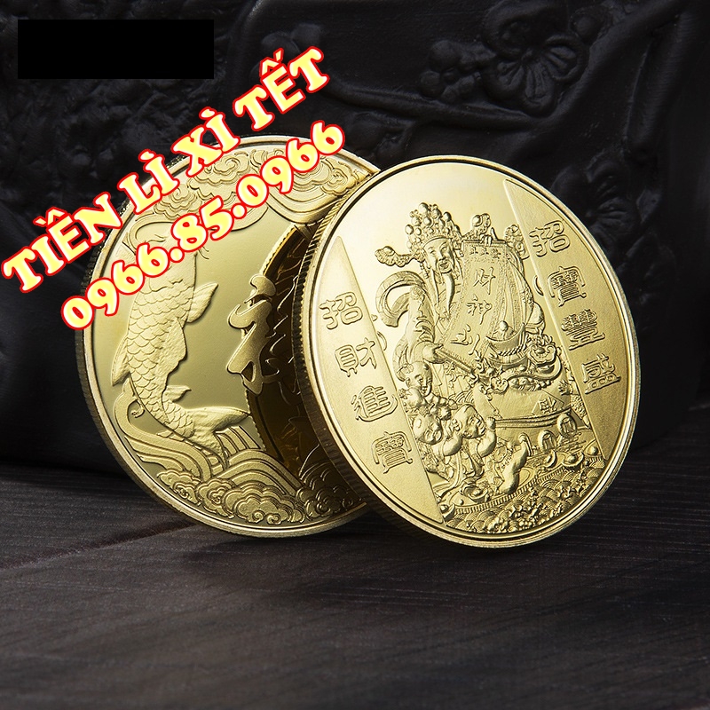 Đồng Xu May Mắn Thần Tài - Vật Phẩm Chiêu Tài Nạp Phúc - Thăng Quan Tiến Chức - Đắc Tài Đắc Lộc - Thần Tài - Thần Tài Gõ Cửa - Phù Thần Tài - Tiền Vào Như Nước