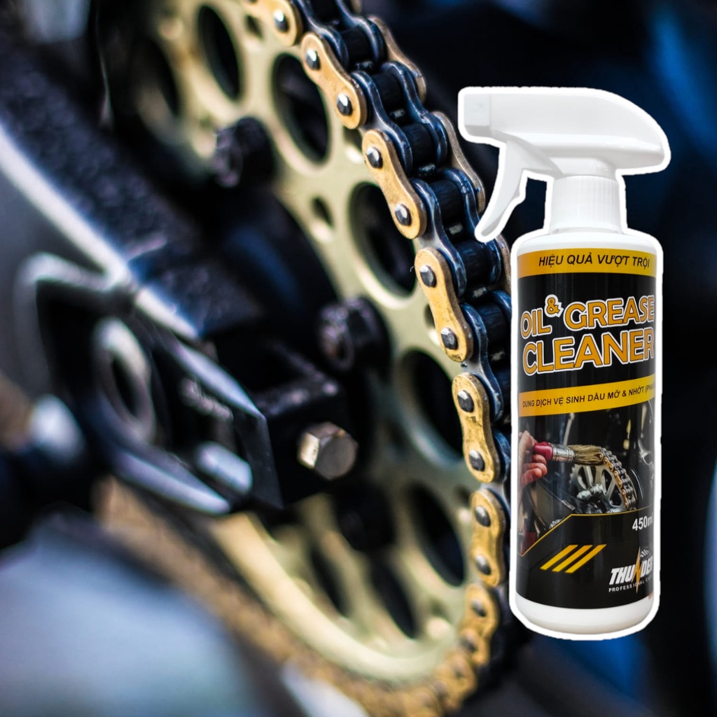 Dung dịch vệ sinh nhông sên dĩa Thunder Oil & Grease Cleaner , rửa dầu mỡ, kim loại , lốc máy . DoChoiXeMay