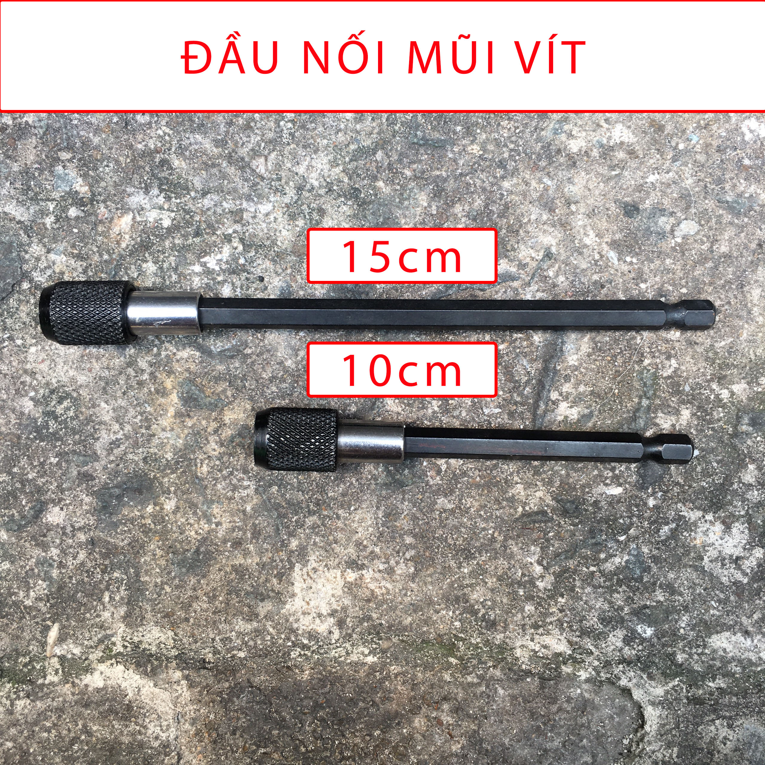 Đầu nối mũi vít dạng gài chiều dài 10cm hoặc 15cm