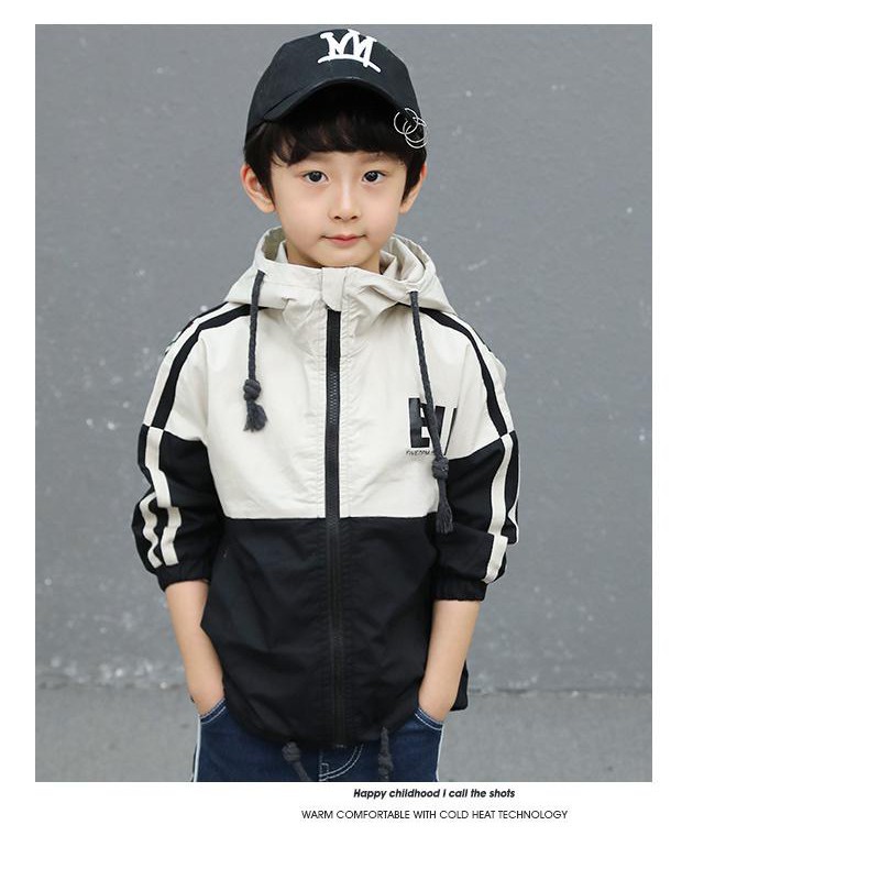 áo khoác bé trai in hình dễ thương hai lớp chống bụi cản mưa cho bé 5 tuổi đến 14 tuổi H29 0343