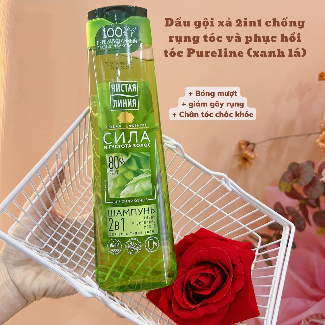 Dầu gội xả 2in1 Pure Line chống rụng tóc