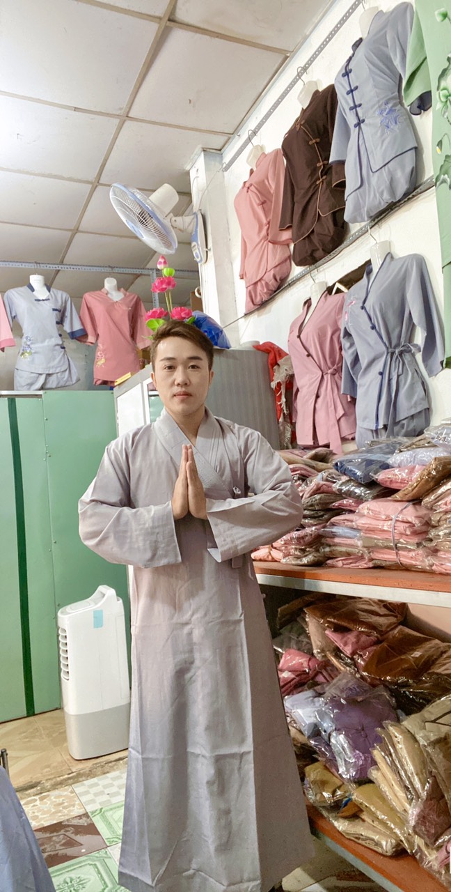 Áo tràng đài loan mềm mại mát không nhăn#đồ lam
