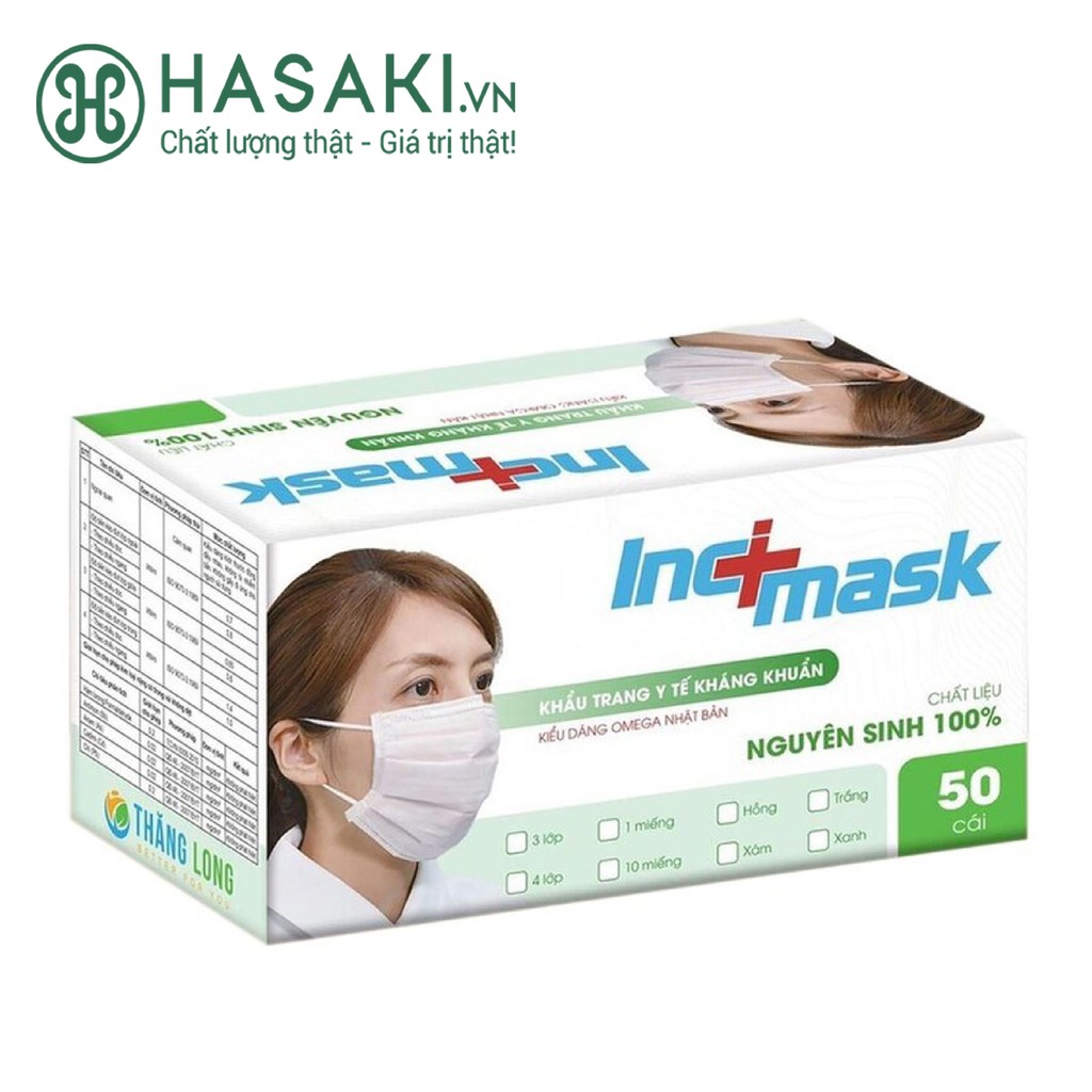 Khẩu Trang Y Tế Inci Kháng Khuẩn 50 Cái