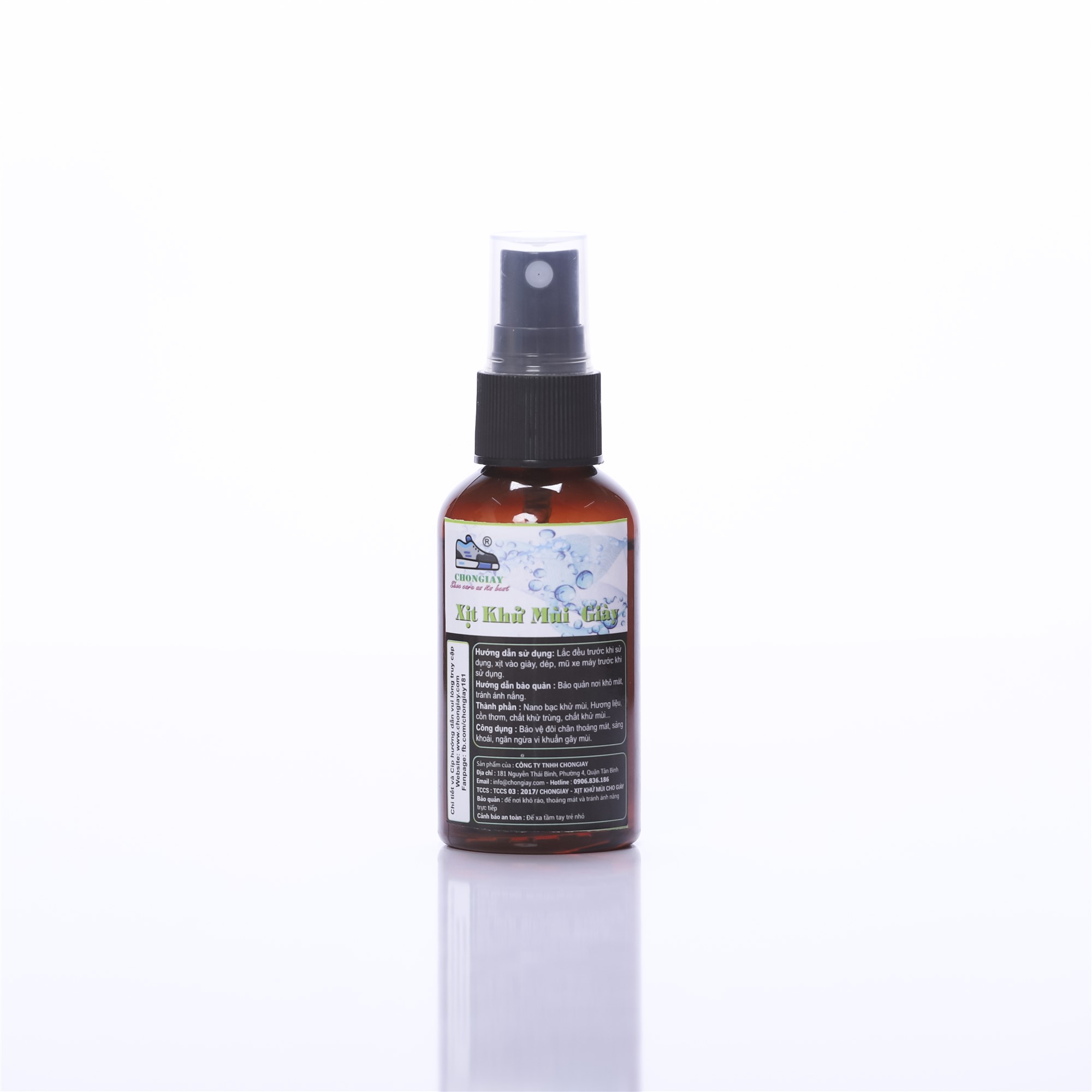 Chai Xịt Khử Mùi Giày CHONGIAY Mùi Dịu Nhẹ 50ml