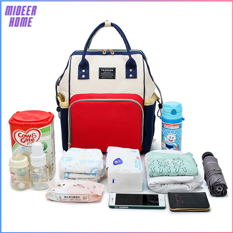 Balo / Túi bỉm sữa cho mẹ bé có ngăn giữ nhiệt sữa thời trang đa năng tiện lợi - Mideer Home