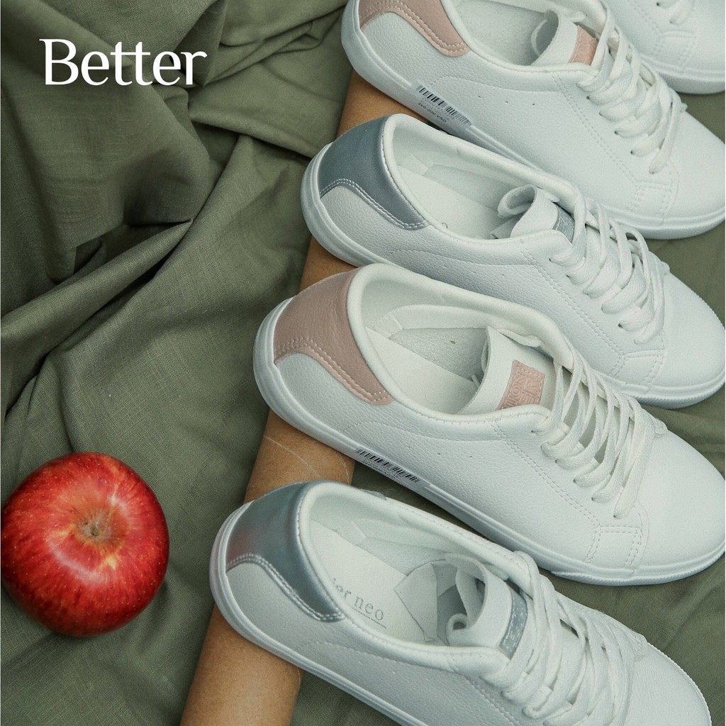 Giày sneaker trắng gót hồng 021017002 gót bạc 021017001- better shoes