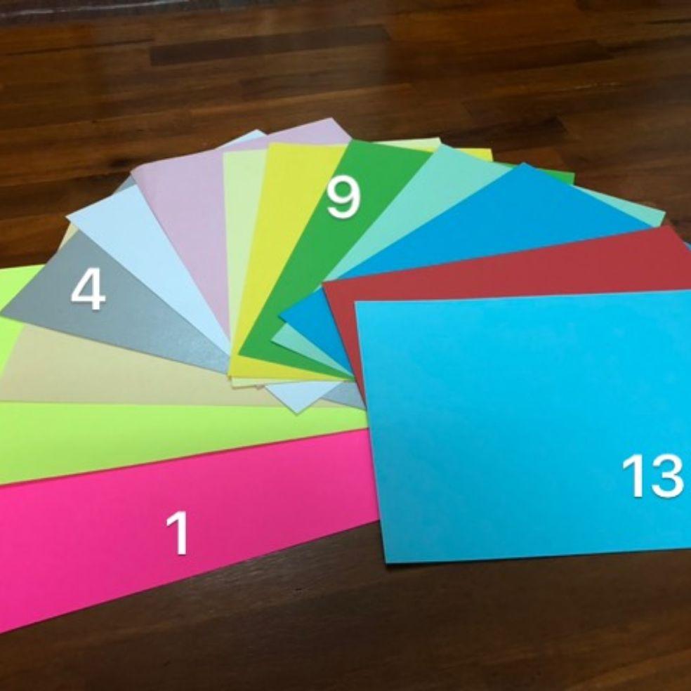 Combo 25 tờ giấy bìa màu A4