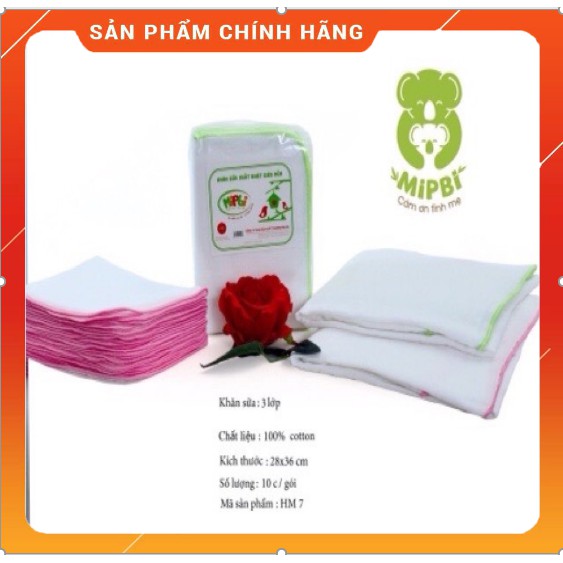 Freeship đơn 50k sét 10 khăn sữa siêu mềm xuất nhật mipbi 4 lớp an toàn cho trẻ sơ sinh