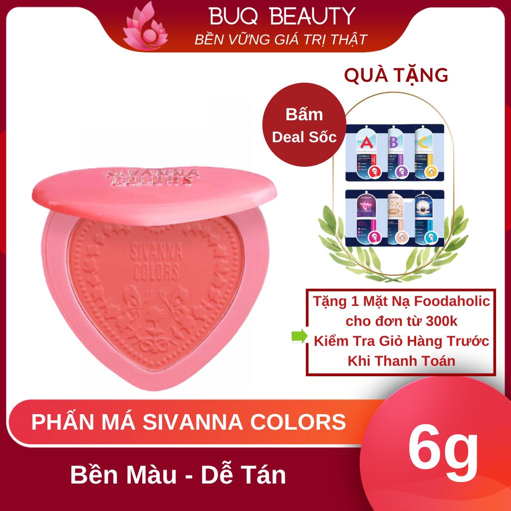 Phấn Má Hồng Sivanna Colors So Chic Bền Màu Hình Trái Tim Xinh Xắn Chính Hãng 6g - sivana