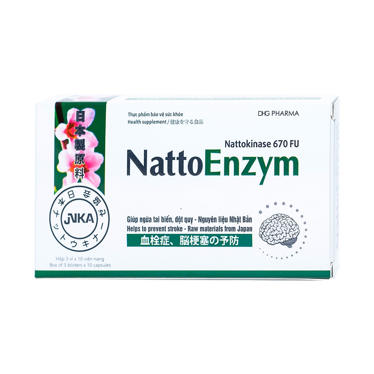 Viên uống ngừa tai biến, đột quỵ NATTOENZYM 670FU 30 Viên