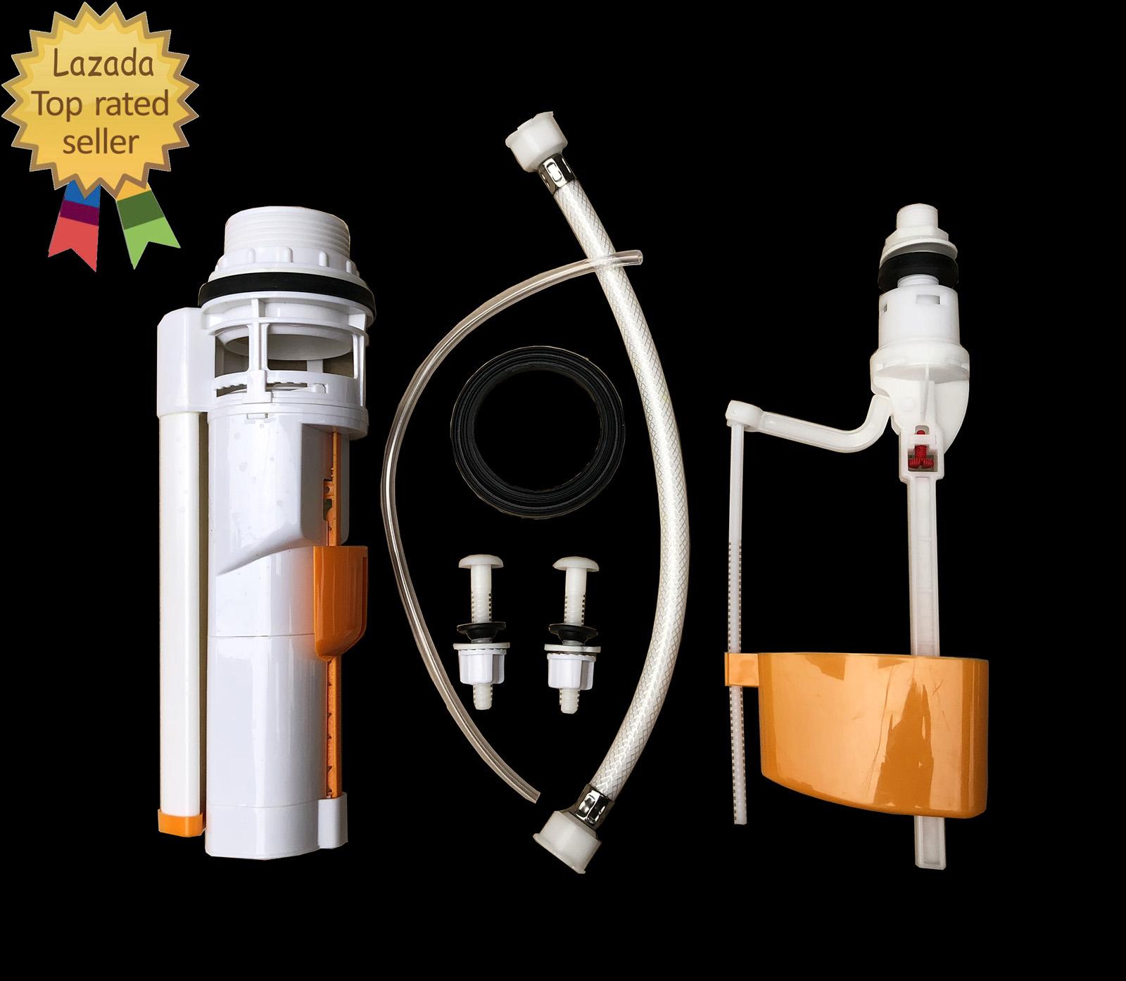 Bộ xả tay ấn lắp mọi bồn cầu liền - ruột bồn cầu tay ấn - bộ xả bồn cầu, ruột bồn cầu