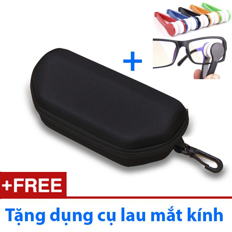 Combo Hộp Đựng mắt Kính Chống Vỡ Tặng Cây lau mắt kính